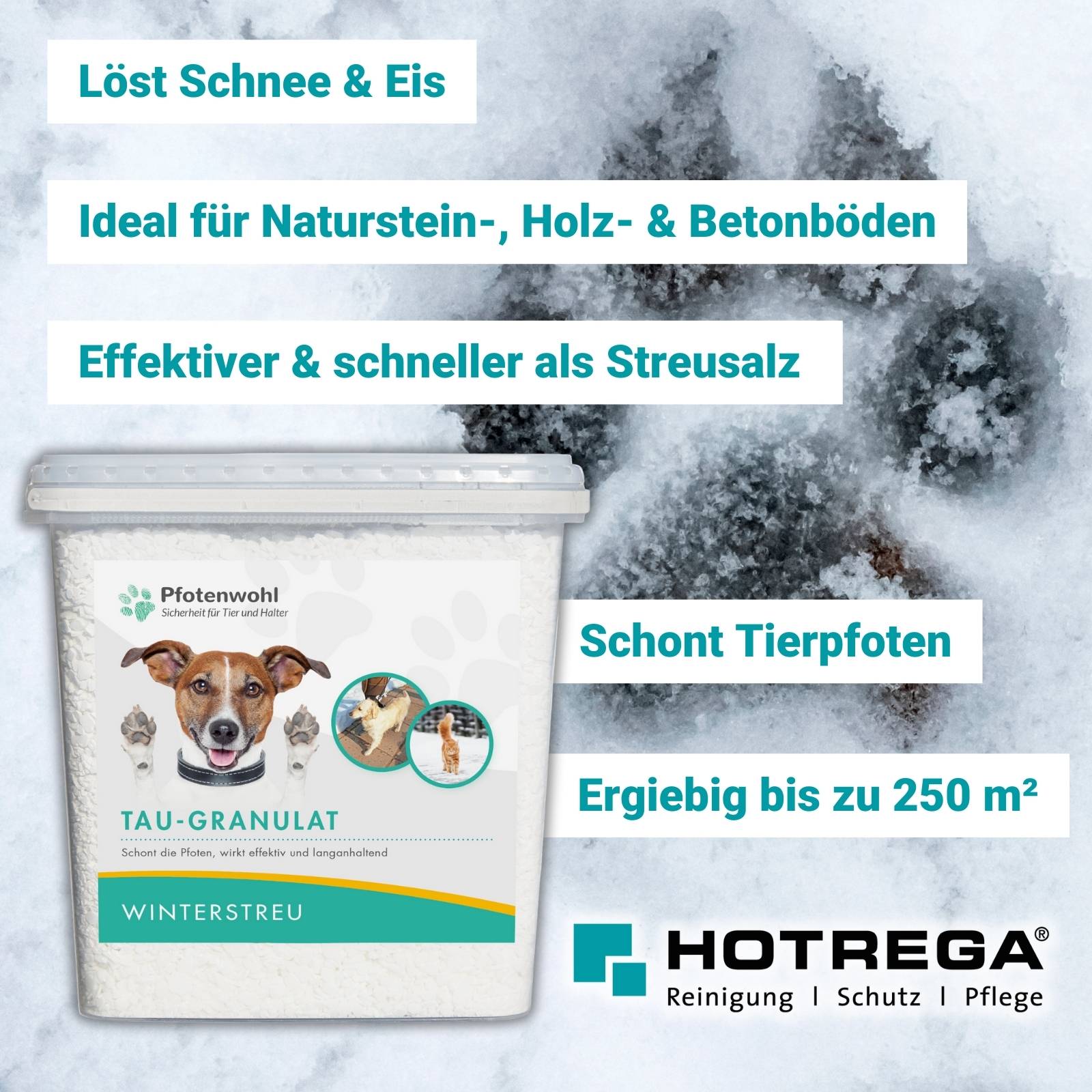 Winterangebote: HOTREGA Schee- und Eis-Weg & Pfotenwohl Tau